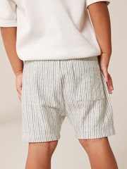 Black/White Stripe Jersey Shorts (3mths-7yrs) - Image 3 of 6