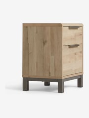 Light Natural Bronx Oak Effect 2 Drawer Bedside Table - Image 5 of 7