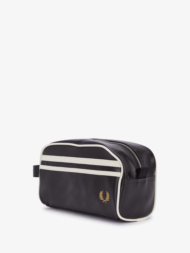 Fred Perry Black PU Washbag - Image 2 of 4