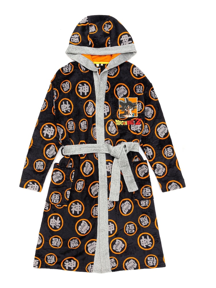 Vanilla Underground Black Dragonball Z Adult Dressing Gown - Image 1 of 6