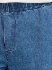 Casual Friday Blue Beck Elastic Waist Straight Leg Trousers - Image 5 of 5