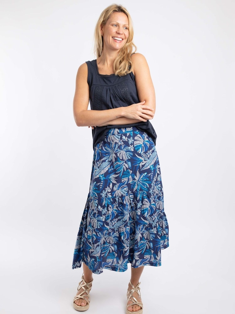 Weird Fish Cassis Printed Tiered Skirt - Imagen 1 de 6