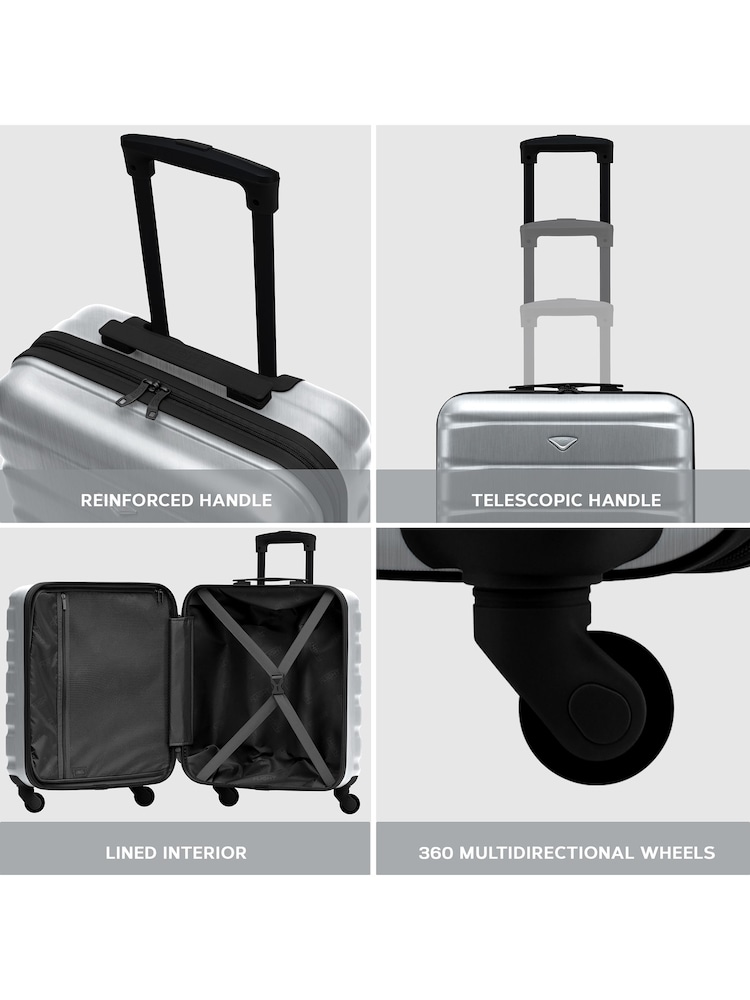 Flight Knight 56x45x25cm EasyJet Overhead 4 Wheel ABS Hard Case Cabin Carry On Hand Luggage - Image 7 of 7