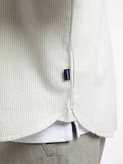 Weird Fish Green Benedict Striped Oxford Shirt - Image 4 of 6