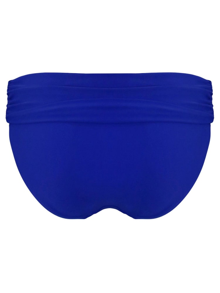 Pour Moi Ultramarine Roll Top Free Spirit Bikini Bottoms - Image 4 of 4