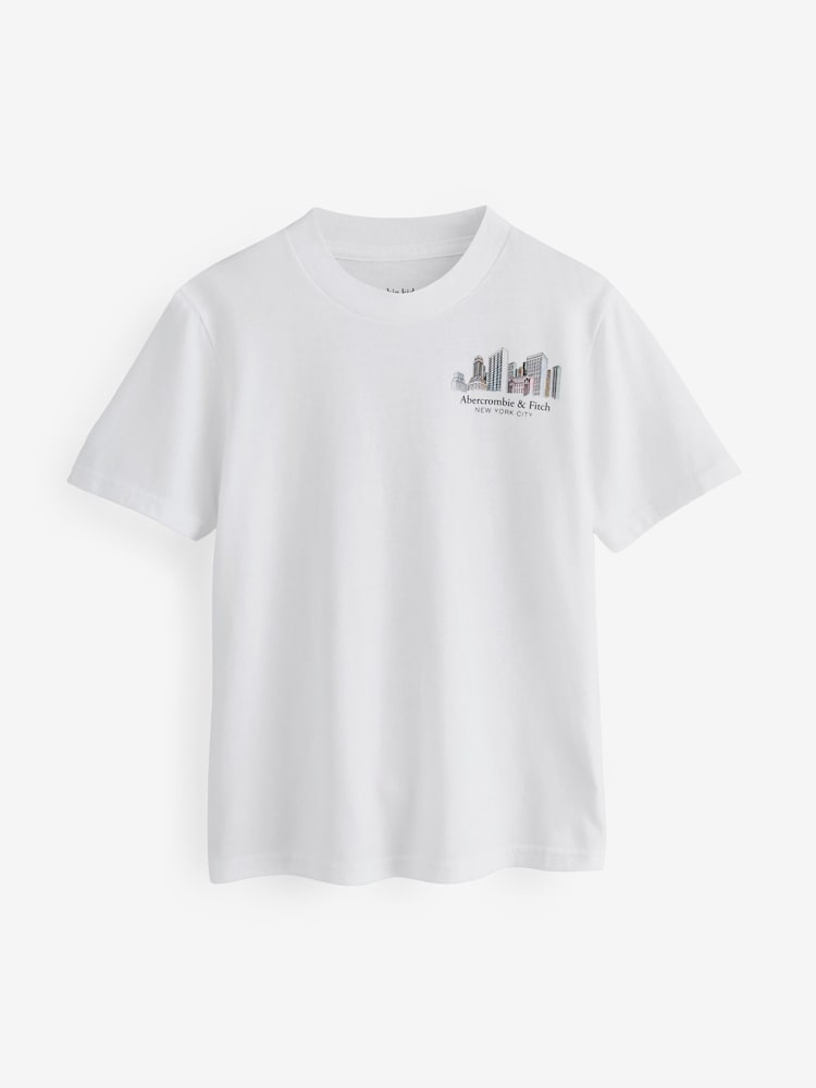 Abercrombie & Fitch White Short Sleeve Graphic T-Shirt 2 Pack - Image 2 of 4