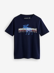 Abercrombie & Fitch White Short Sleeve Graphic T-Shirt 2 Pack - Image 3 of 4