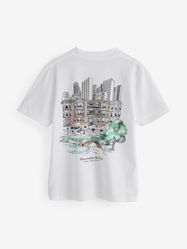 Abercrombie & Fitch White Short Sleeve Graphic T-Shirt 2 Pack - Image 4 of 4