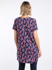 Weird Fish Blue Nuri Printed Viscose Tunic - Image 2 of 7