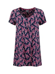 Weird Fish Blue Nuri Printed Viscose Tunic - Image 6 of 7