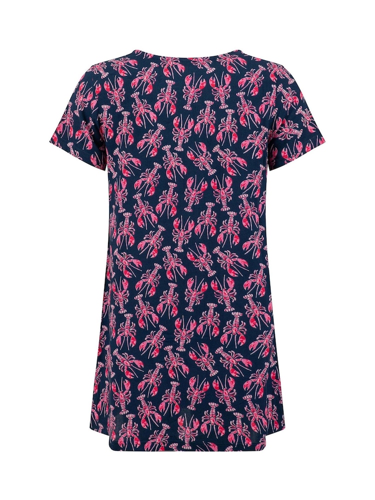 Weird Fish Blue Nuri Printed Viscose Tunic - Image 7 of 7