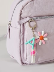 Purple Kids Monogram Letter Keyring with Mini Lip Gloss - Image 1 of 6