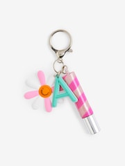 Purple Kids Monogram Letter Keyring with Mini Lip Gloss - Image 5 of 6