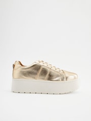 Gold Forever Comfort® Patent Chunky Lace-Up Trainers - Image 4 of 7
