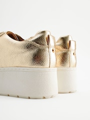 Gold Forever Comfort® Patent Chunky Lace-Up Trainers - Image 7 of 7