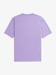 Fred Perry Violet Purple Flocked Laurel Wreath 100% Cotton T-Shirt - Image 5 of 5