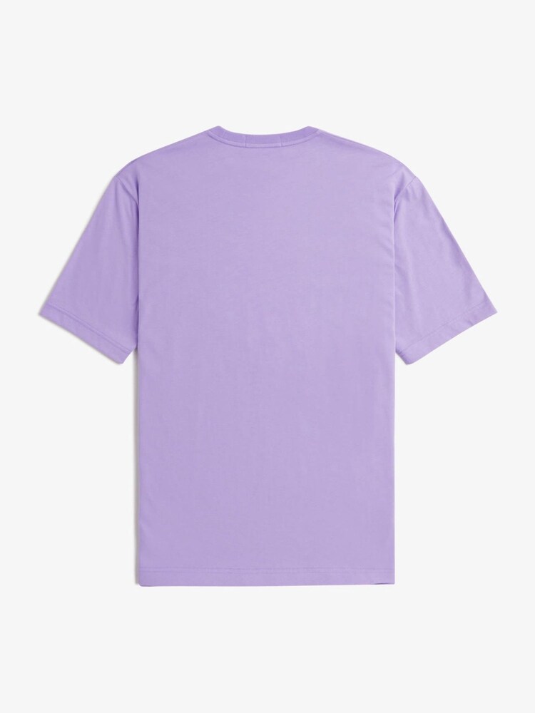 Fred Perry Violet Purple Flocked Laurel Wreath 100% Cotton T-Shirt - Image 5 of 5