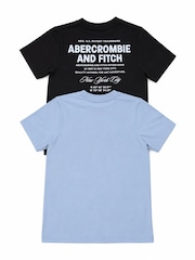 Abercrombie & Fitch Black Short Sleeve Graphic T-Shirt 2 Pack - Image 2 of 2