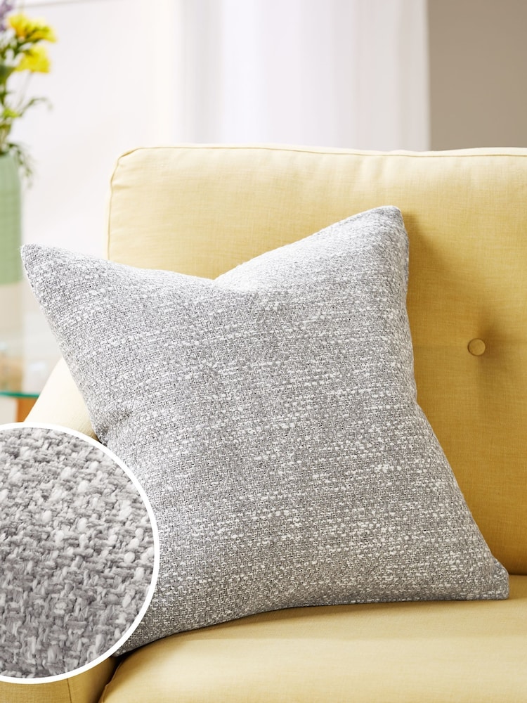 Grey 50 x 50cm Ashton Chenille Cushion - Image 1 of 4