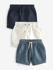 Classic Blues Pull On Shorts 3 Pack (3mths-7yrs) - Image 1 of 6