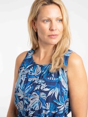Weird Fish Blue Nalani Printed Viscose Jumpsuit - Image 4 of 7