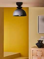 MADE.COM Black Freyja Flush Ceiling Light - Image 1 of 3