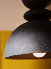 MADE.COM Black Freyja Flush Ceiling Light - Image 2 of 3