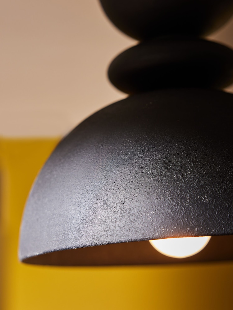 MADE.COM Black Freyja Flush Ceiling Light - Image 2 of 3