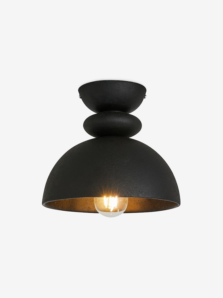 MADE.COM Black Freyja Flush Ceiling Light - Image 3 of 3