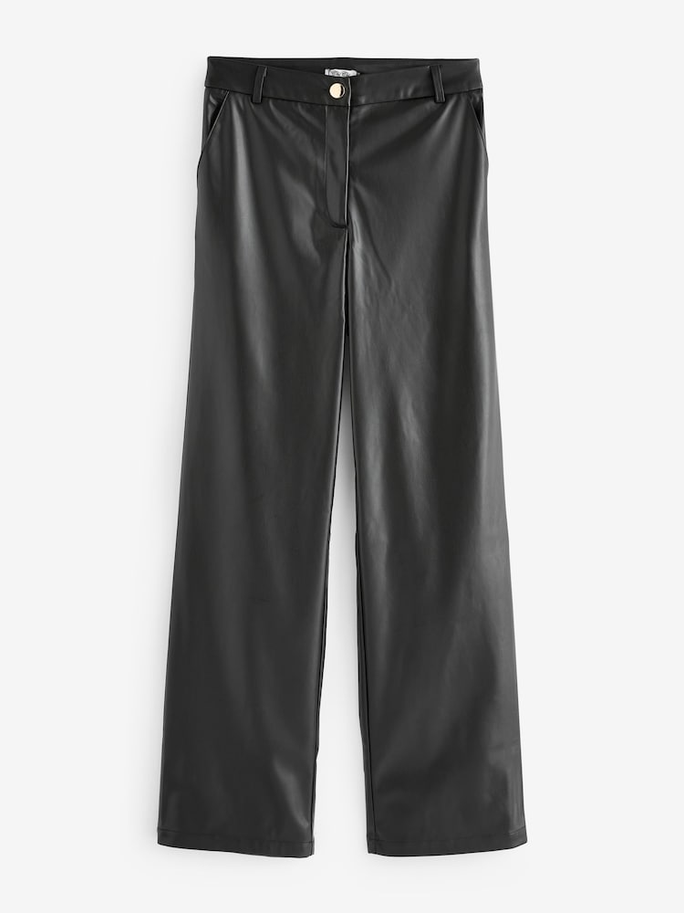 Chi Chi London Bardot Hose aus Lederimitat mit weitem Bein - Bild 1 von 1