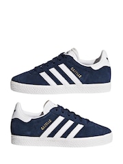 أزرق داكن/أبيض - حذاء رياضي للأطفال تشكيلة Gazelle من adidas original - صورة 14 من 24