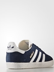 adidas original Navy/White Kids Gazelle Trainers - Image 4 of 9