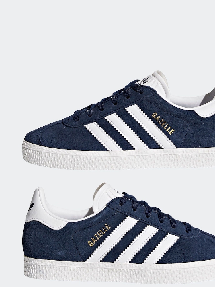 כחול כהה/לבן - adidas originals נעלי ספורט לילדים, דגם Gazelle - Image 5 of 9