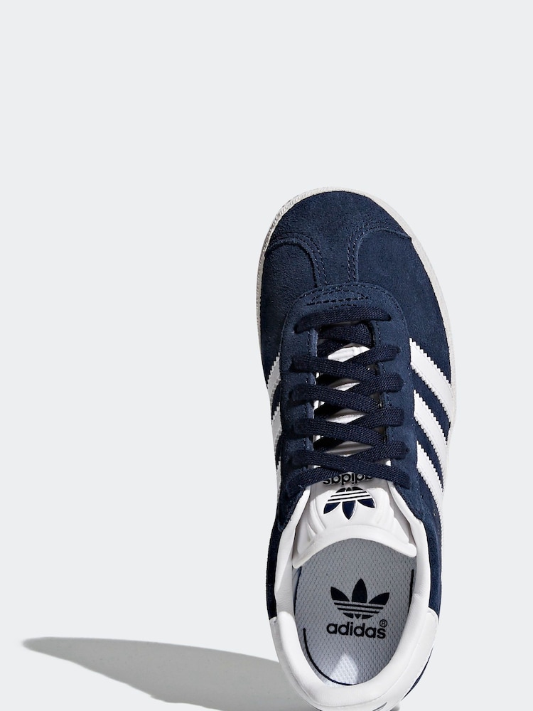 כחול כהה/לבן - adidas originals נעלי ספורט לילדים, דגם Gazelle - Image 6 of 9
