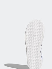 adidas original Navy/White Kids Gazelle Trainers - Image 7 of 9