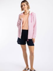 Weird Fish Pink Catalina Striped Full Zip Hoodie - Image 3 of 7