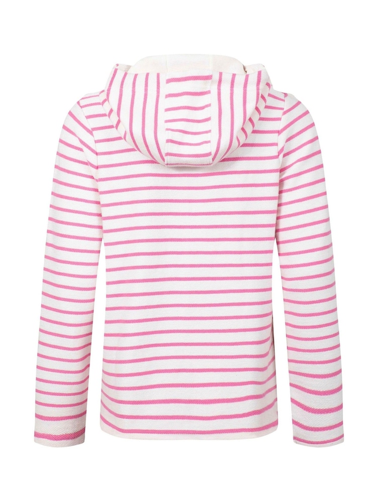 Weird Fish Pink Catalina Striped Full Zip Hoodie - Image 7 of 7