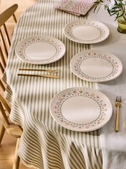 Cath Kidston Cream Painted Table Dinner Plates Set of 4 - Image 1 of 4