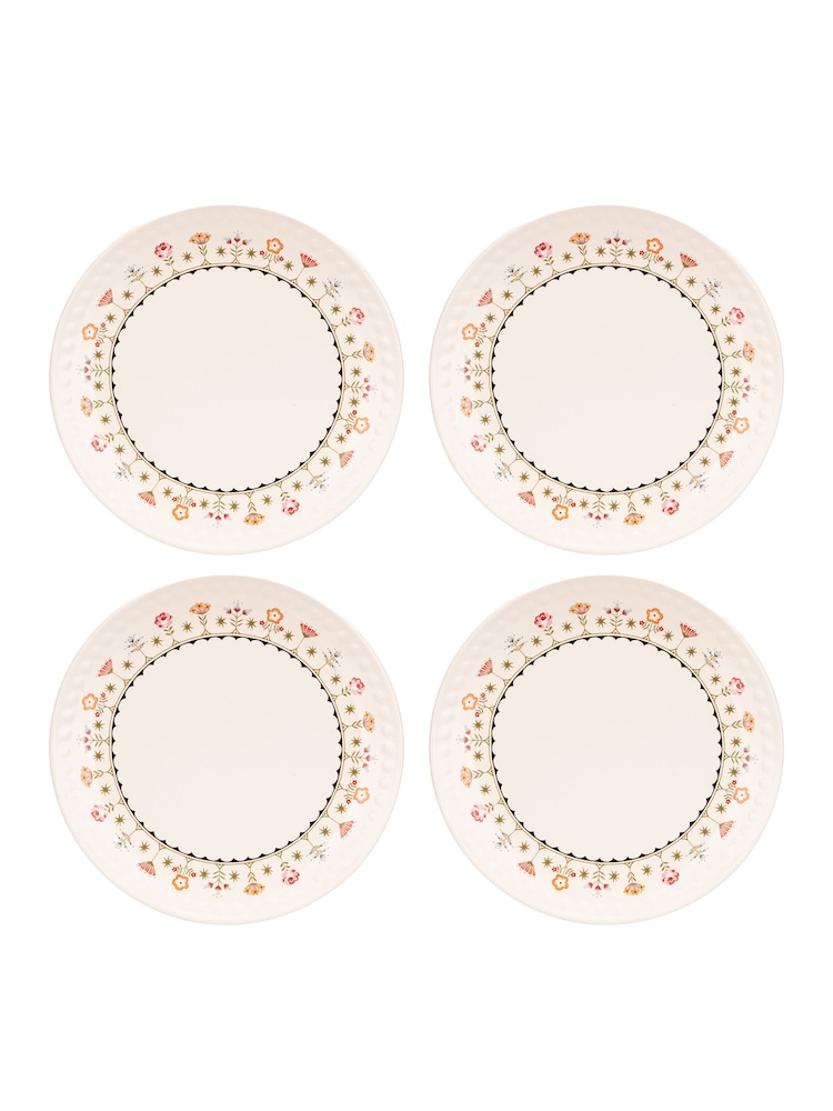 Cath Kidston Cream Painted Table Dinner Plates Set of 4 - Image 2 of 4