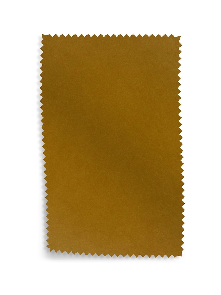 Plush Velvet Easy Clean Mustard Upholstery Swatch - Image 1 of 1