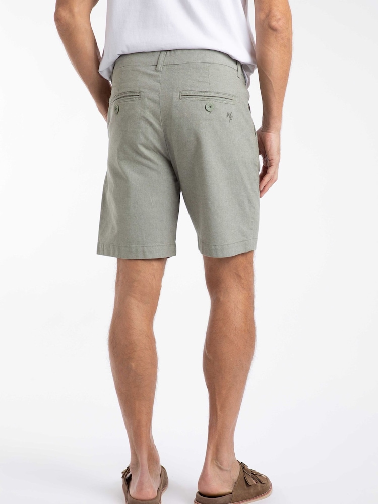 Weird Fish Grey Charleston Textured Chino Shorts - Image 2 of 7