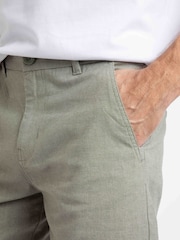 Weird Fish Grey Charleston Textured Chino Shorts - Image 4 of 7