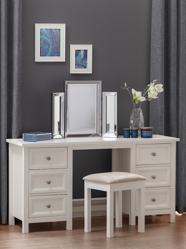 Julian Bowen Surf White Maine Dressing Table - Image 1 of 6