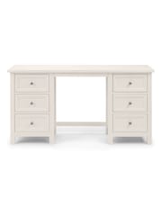 Julian Bowen Surf White Maine 6 Drawer Dressing Table - Image 7 of 8