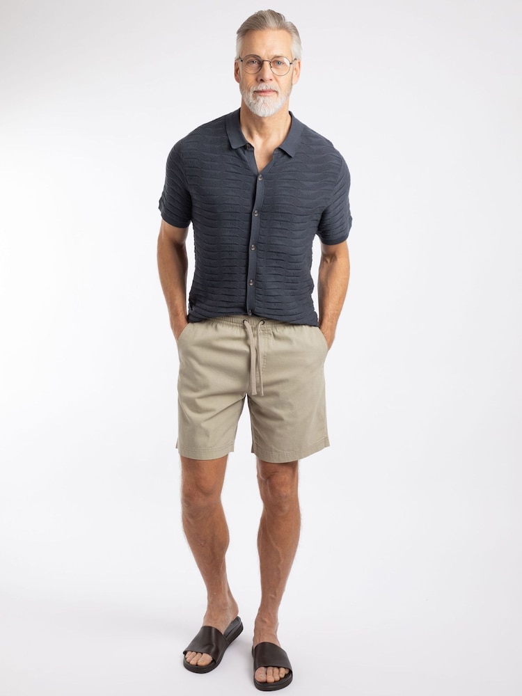 Weird Fish Cream Weston Relaxed Canvas Short - Image 1 of 7