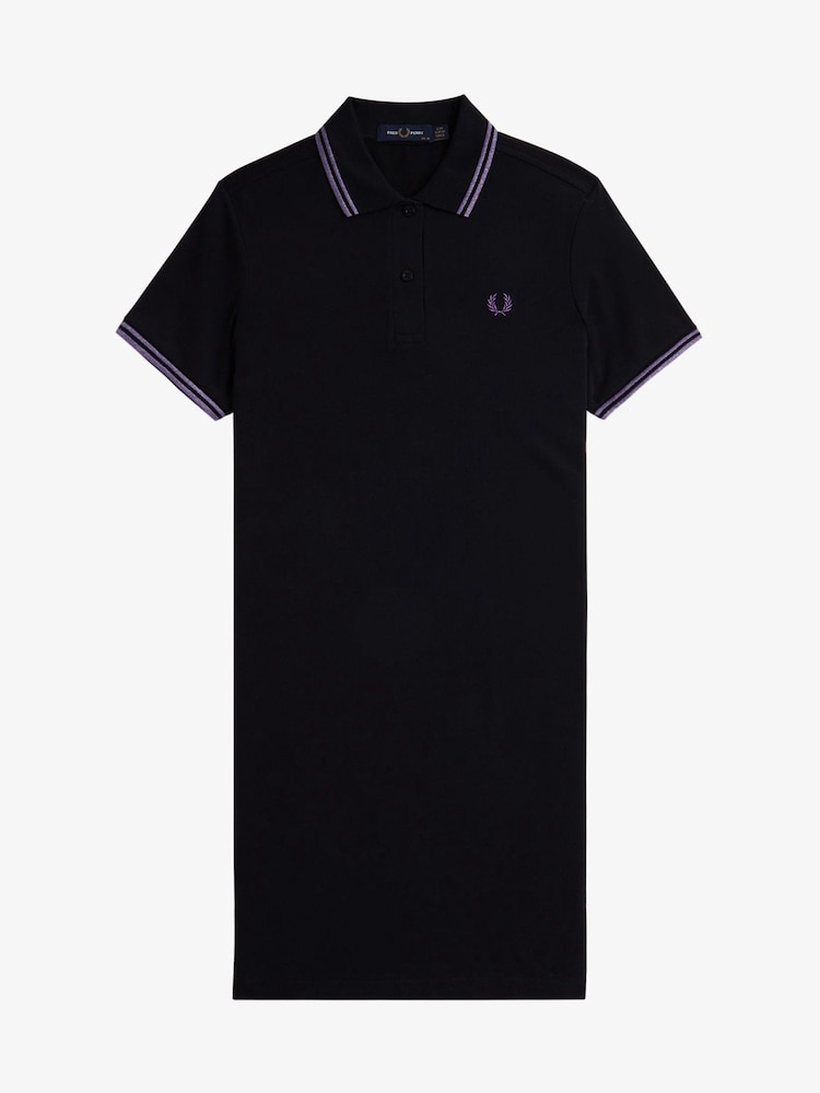 Bleumarin/Violet - Fred Perry Twin Tipped Polo Negru Rochie - Image 6 of 8