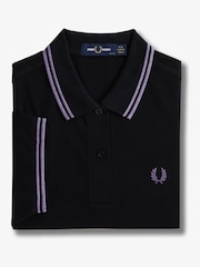 Bleumarin/Violet - Fred Perry Twin Tipped Polo Negru Rochie - Image 8 of 8