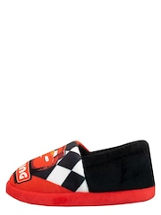 Character Black Disney Cars Fleece Printed Slippers - Image 1 of 5