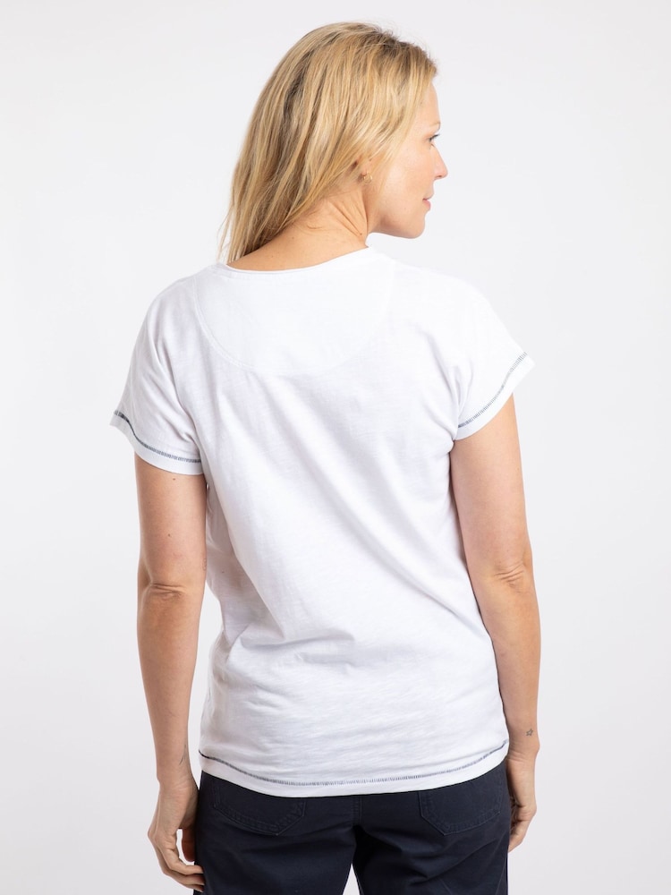 Weird Fish White South Shore Front Print Graphic T-Shirt - Image 2 of 6