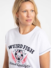 Weird Fish White South Shore Front Print Graphic T-Shirt - Image 4 of 6